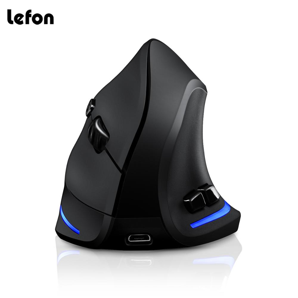 Pc Gaming X3D - เลโฟน F35 เมาส์ไร้สายแนวตั้งชาร์จตามหลักสรีรศาสตร์เมาส์ 2400 DPI เมาส์สำหรับเล่นเกมสำหรับเกมเมอร์คอมพิวเตอร์แล็ปท็อปพีซี