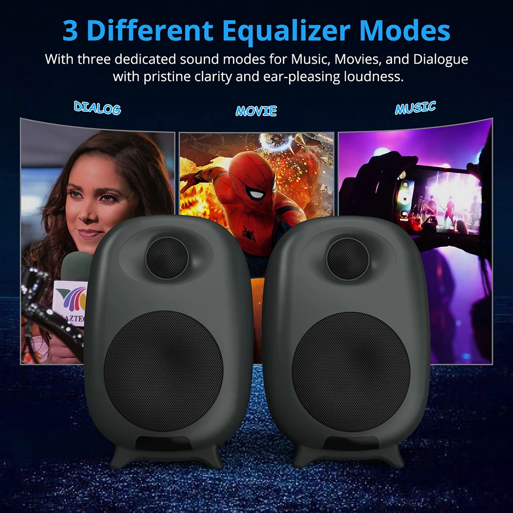 Pc Gaming X3D - เบสท์ซาน 80W ลำโพงบลูทูธสำหรับเล่นเกมคอมพิวเตอร์ลำโพงแอคทีฟซาวด์บาร์ไฮไฟโฮมเธียเตอร์ระบบเสียงเบสสำหรับ PC TV