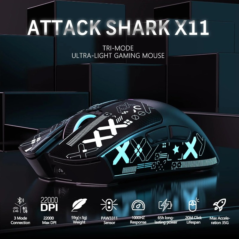 เมาส์เกมมิ่งไร้สาย ATTACK SHAR - Pc Gaming X3D บทวิจารณ์และราคา