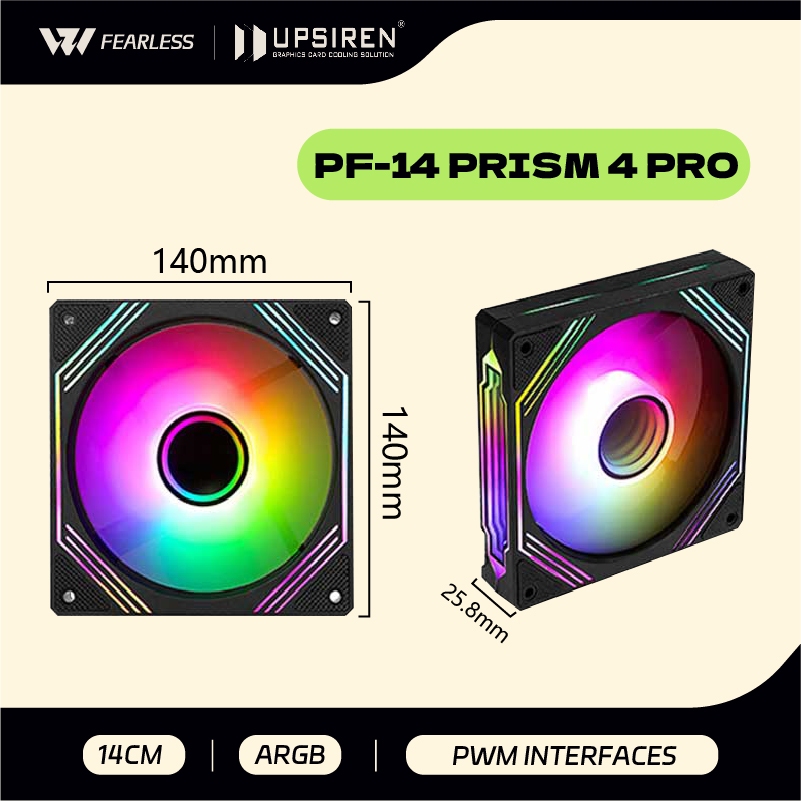 UPSIREN PF-14 PRISM 4PRO พัดลม - Argb Case Fan บทวิจารณ์และราคา
