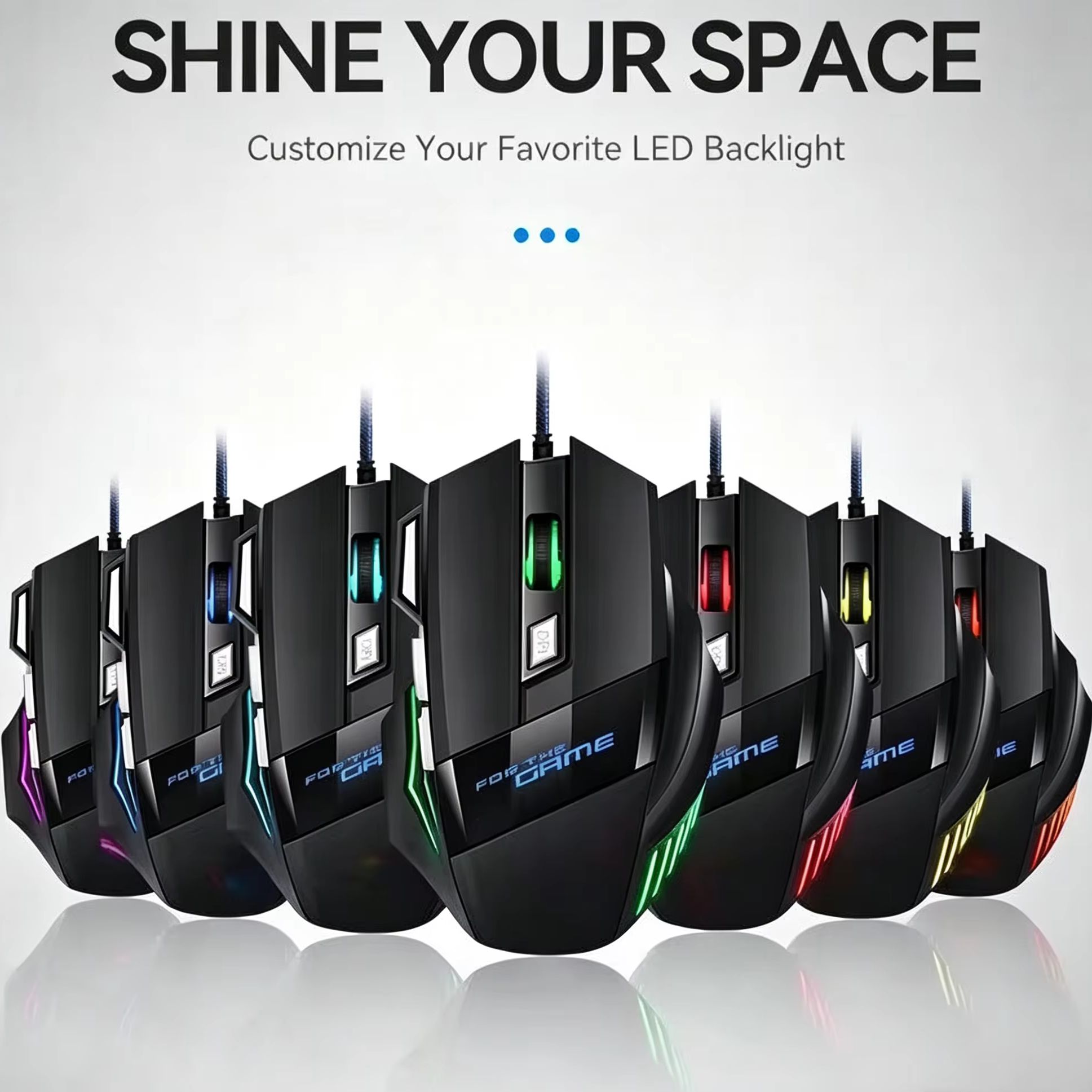 เมาส์เกมมิ่งแบบมีสายพร้อมไฟ RG - Pc Gaming X3D บทวิจารณ์และราคา