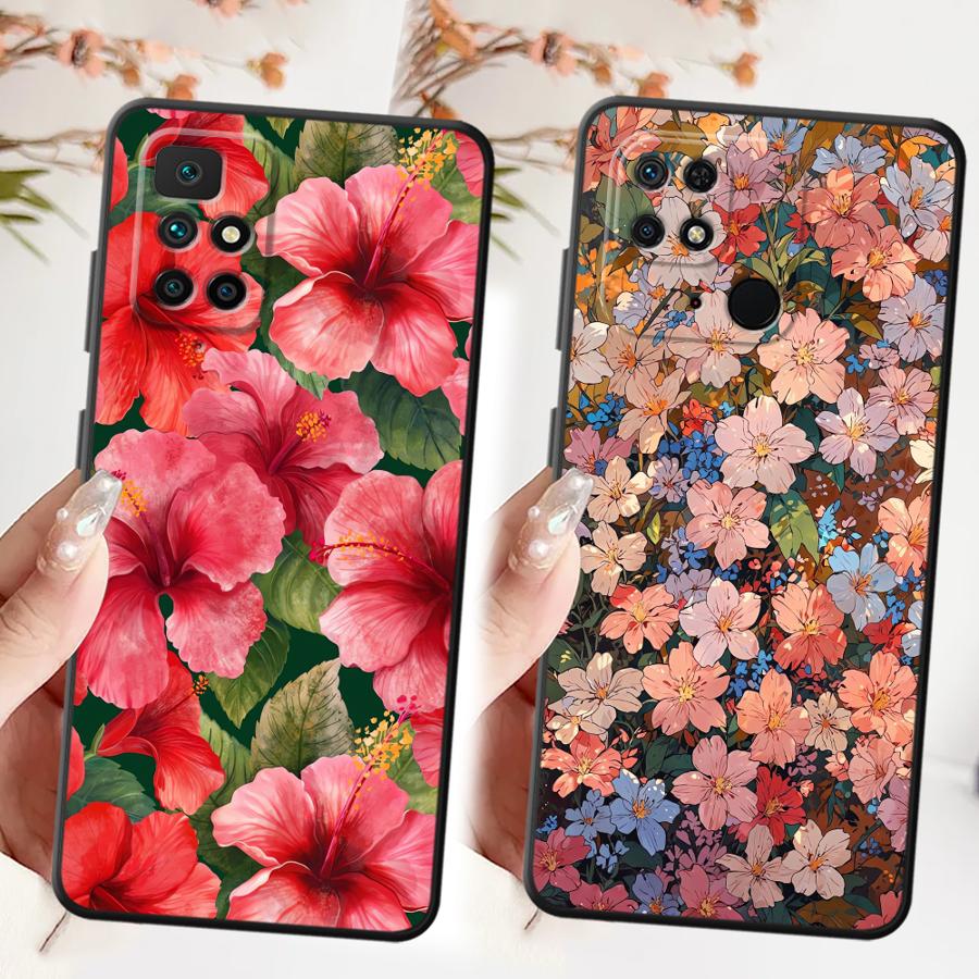 เคสลายดอกไม้สีชมพูสำหรับ Xiaom - Pc Gaming Xiaomi บทวิจารณ์และราคา